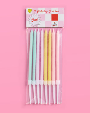 Skinny Party Candles - 5" pastel candles