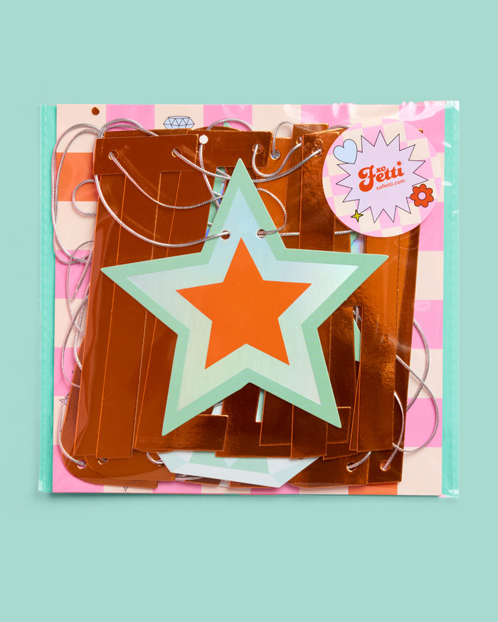 Life Of A Bride Banner - orange foil banner