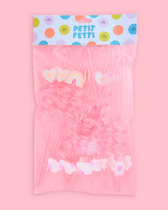 Rainbow Straws - 16 reusable straws