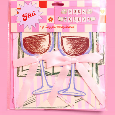 Book Club Banner - pink printed banner