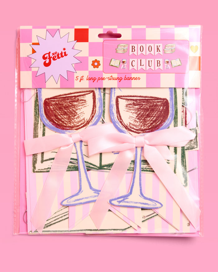 Book Club Banner - pink printed banner