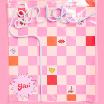 Something Blue Straw - XL blue Bride straw