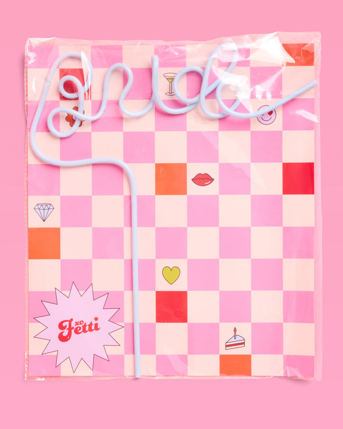 Something Blue Straw - XL blue Bride straw