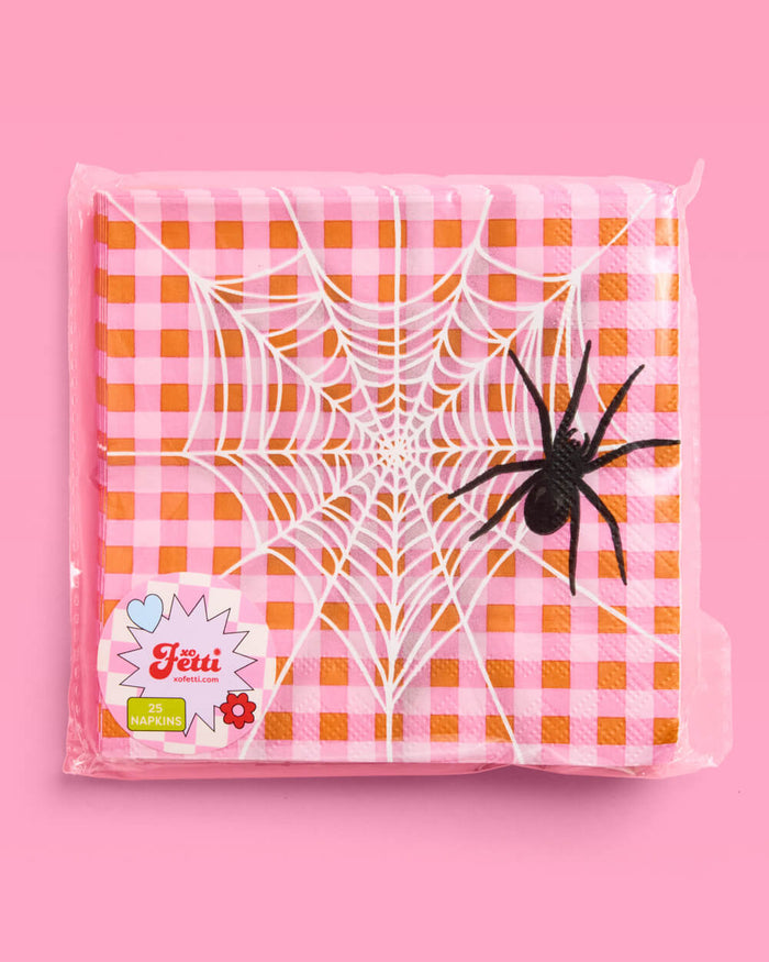 Pink Halloween Napkins - 25 cocktail napkins