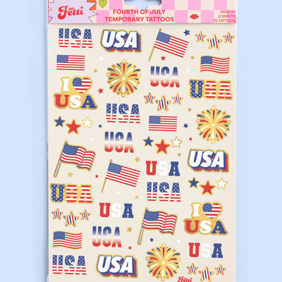 Stars & Stripes Tats - 70 foil temporary tattoos