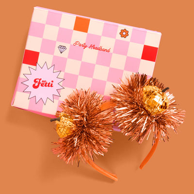 Party Pumpkin Headband - disco + fringe headband
