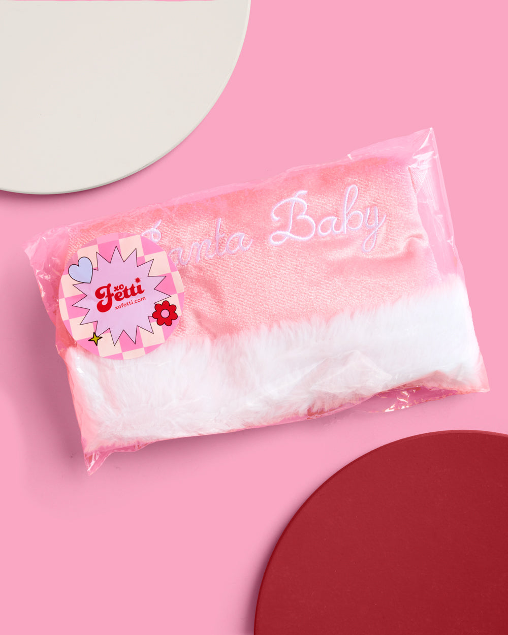 Santa Baby Hat - embroidered cotton hat