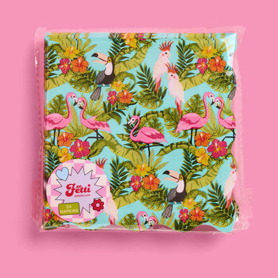 Tropical Napkins - 24 wavy paper napkins