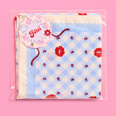 Short N' Sweet Headscarf - gingham cotton scarf