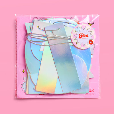 It's Giving Capricorn Banner - iridescent foil banner