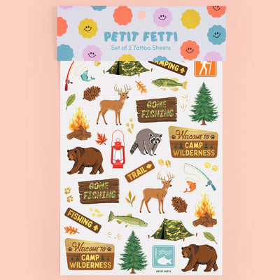Happy Camper Tats - 44 foil temporary tattoos