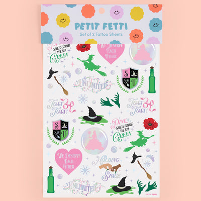 Pink Goes Good w. Green Tats - 50 temporary tattoos