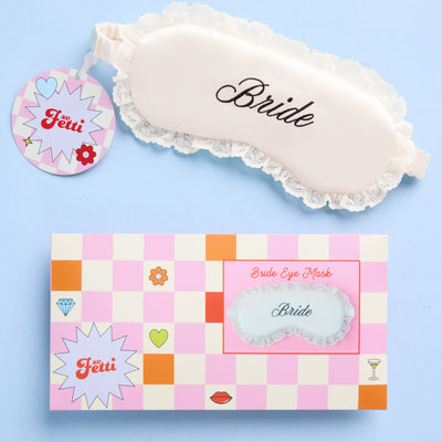 Bride Sleep Mask - embroidered satin