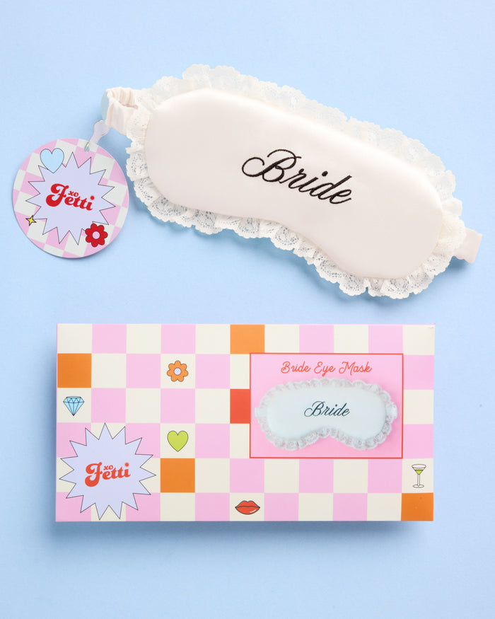 Bride Sleep Mask - embroidered satin