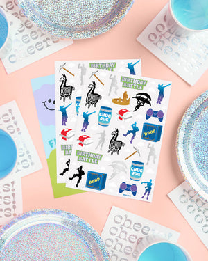 Birthday Battle Tats - 50 temporary tattoos