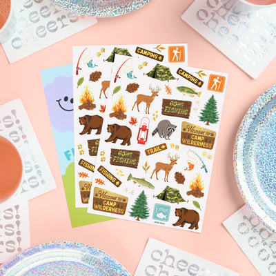 Happy Camper Tats - 44 foil temporary tattoos