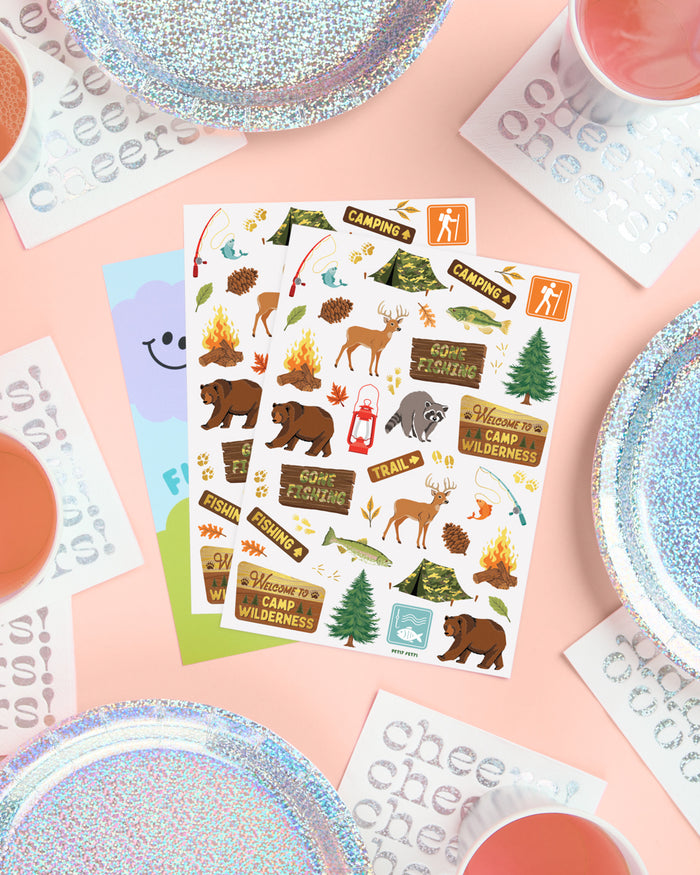 Happy Camper Tats - 44 foil temporary tattoos