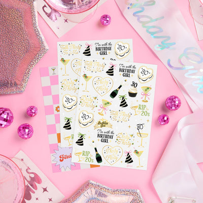 Dirty 30 Bday Tats - 50 temporary tattoos