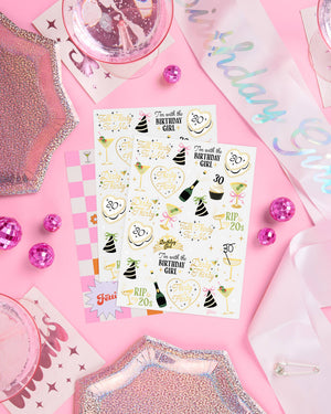 Dirty 30 Bday Tats - 50 temporary tattoos