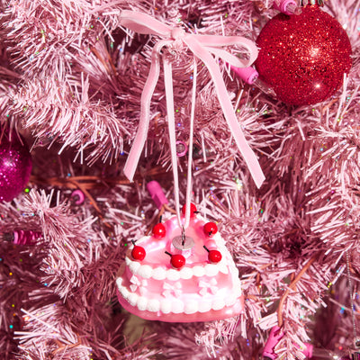 Sweetheart Cake Ornament - pink ornament