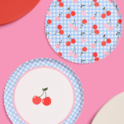 Cherry Birthday Bundle - tableware, balloons, banner + tats