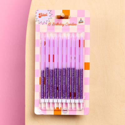 Glitter Bday Candle Bundle - 60 candles