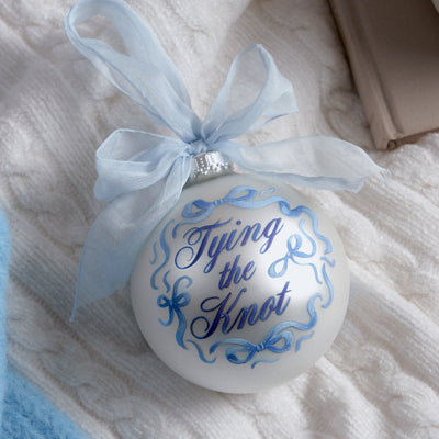 Tying the Knot Ornament - Glass Ball Ornament