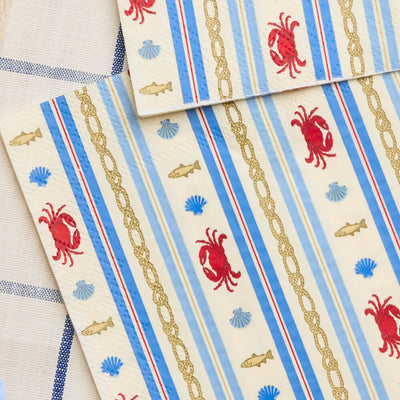 Nautical Napkin Set - 25 paper napkins