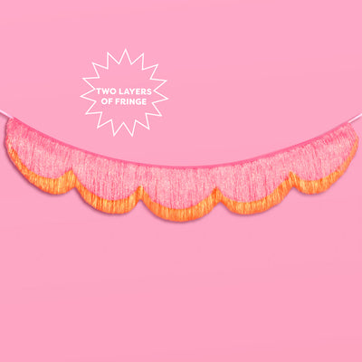 Sunset Scallop Fringe - scalloped banner