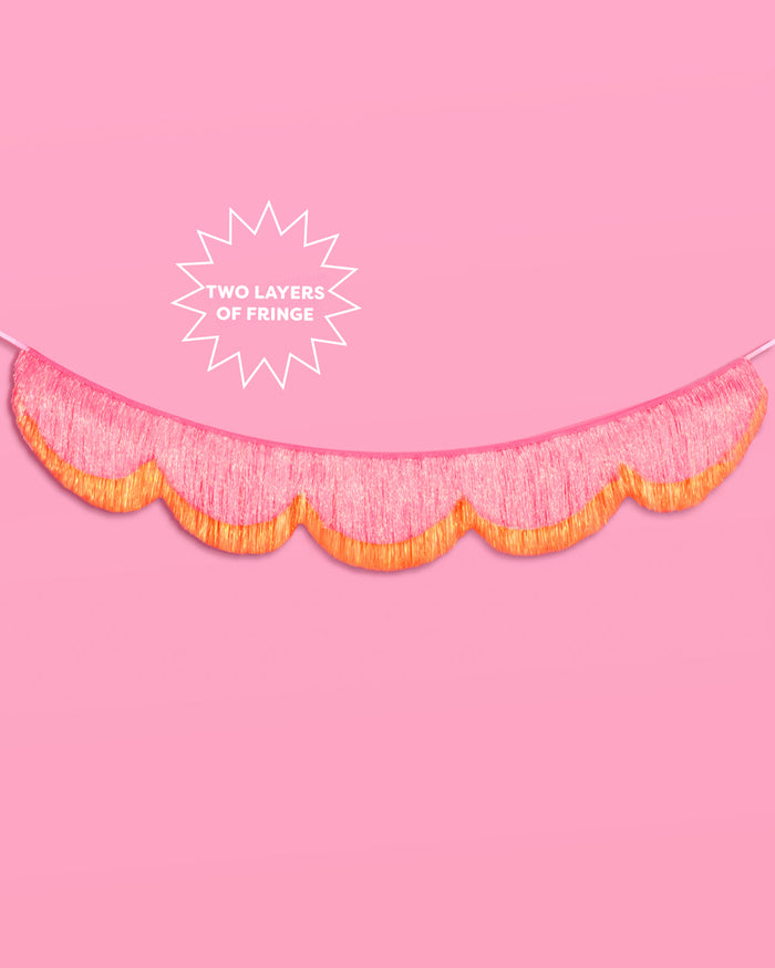 Sunset Scallop Fringe - scalloped banner