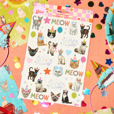 Crazy Cat Tats - 54 temporary tattoos