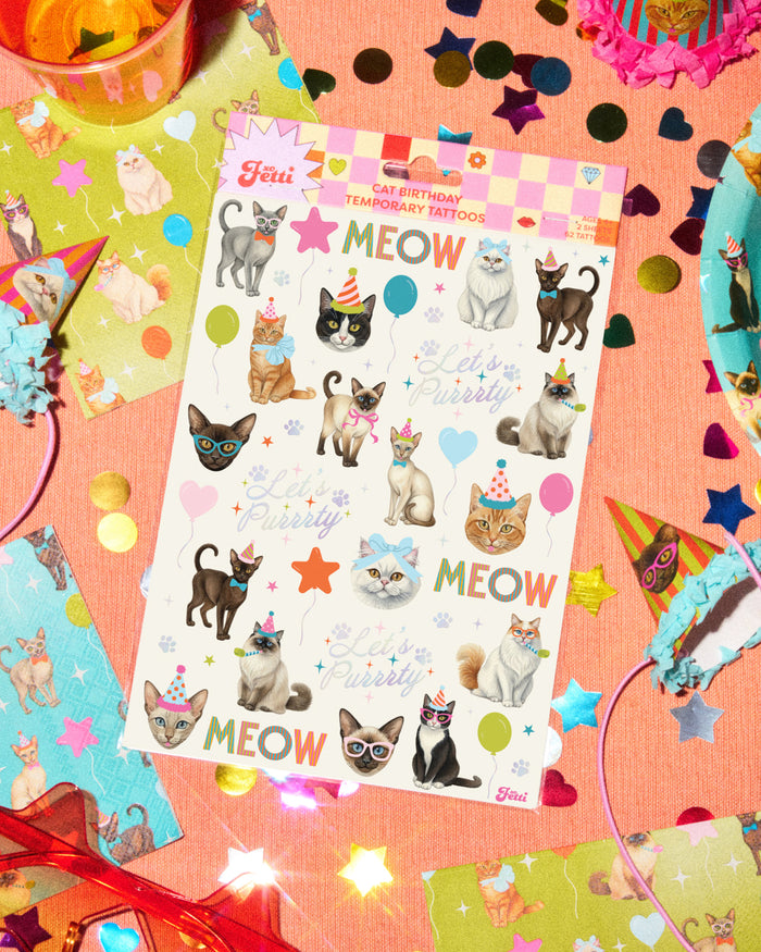 Crazy Cat Tats - 54 temporary tattoos