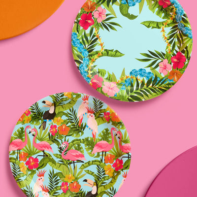 Tropical Bundle - banner, plates, napkins, + confetti