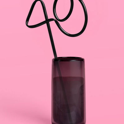 40th Bday Bundle - tats, banner, + straw