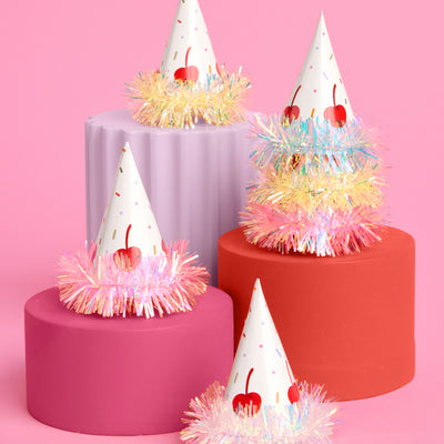 Mini Bday Cake Hats - 10 mini hats