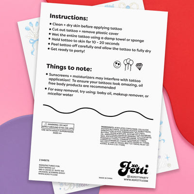 Seashells & Wedding Bells Tats - 60 temporary tattoos