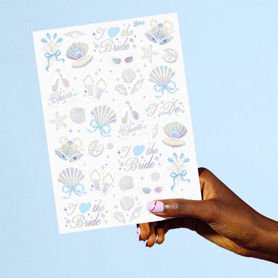 Seashells & Wedding Bells Tats - 60 temporary tattoos
