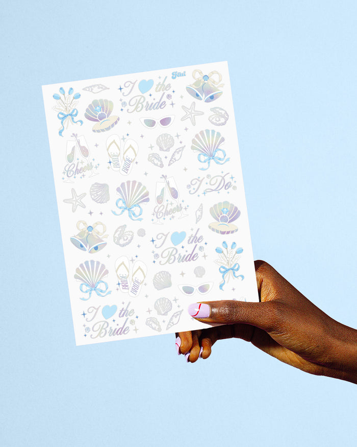 Seashells & Wedding Bells Tats - 60 temporary tattoos