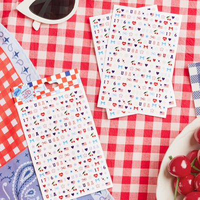 America 250 Nail Stickers - 250 nail stickers