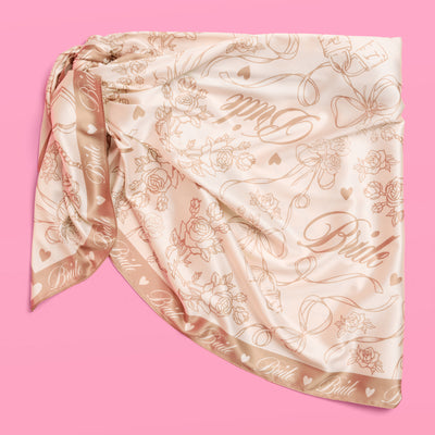 Neutral Bride Sarong - satin printed sarong