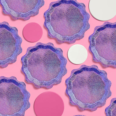 Purple Shimmer Plates - 25 paper plates