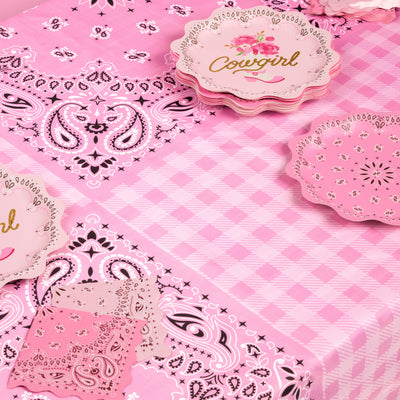 Cowgirl Tablecloth - washable tablecloth