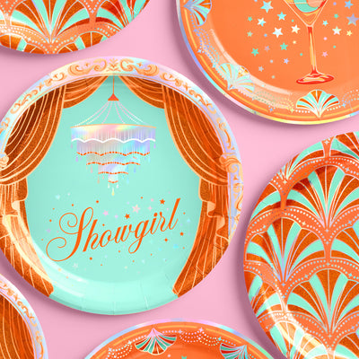 Life Of A Showgirl Plates - 24 paper plates