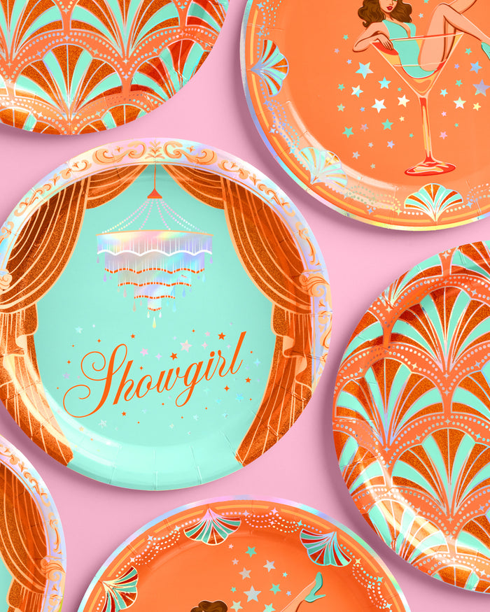 Life Of A Showgirl Plates - 24 paper plates