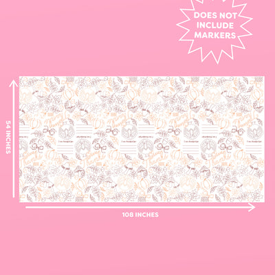 Give Thanks Paper Tablecloth - coloring tablecloth