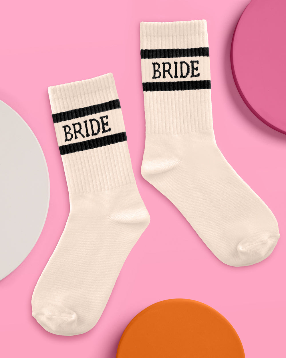 Black Bride Socks - ivory tube socks