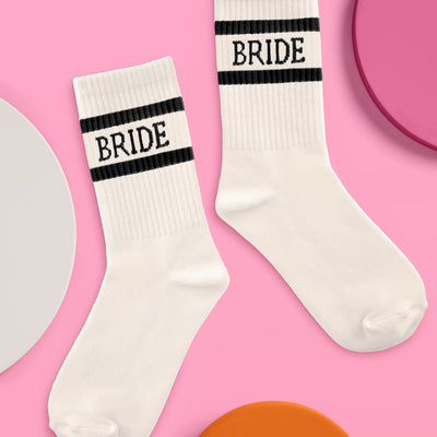 Black Bride Socks - ivory tube socks