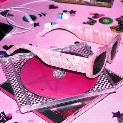 Birthday Girl Sunglasses - marble embossed sunglasses