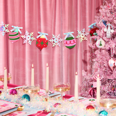Ornament Snowflake Banner - iridescent foil banner