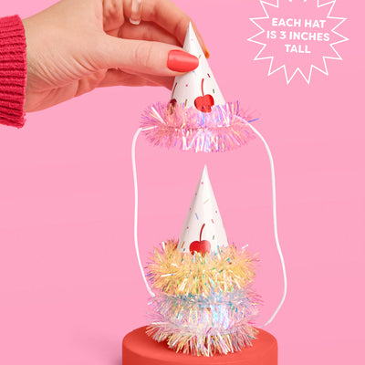 Mini Bday Cake Hats - 10 mini hats